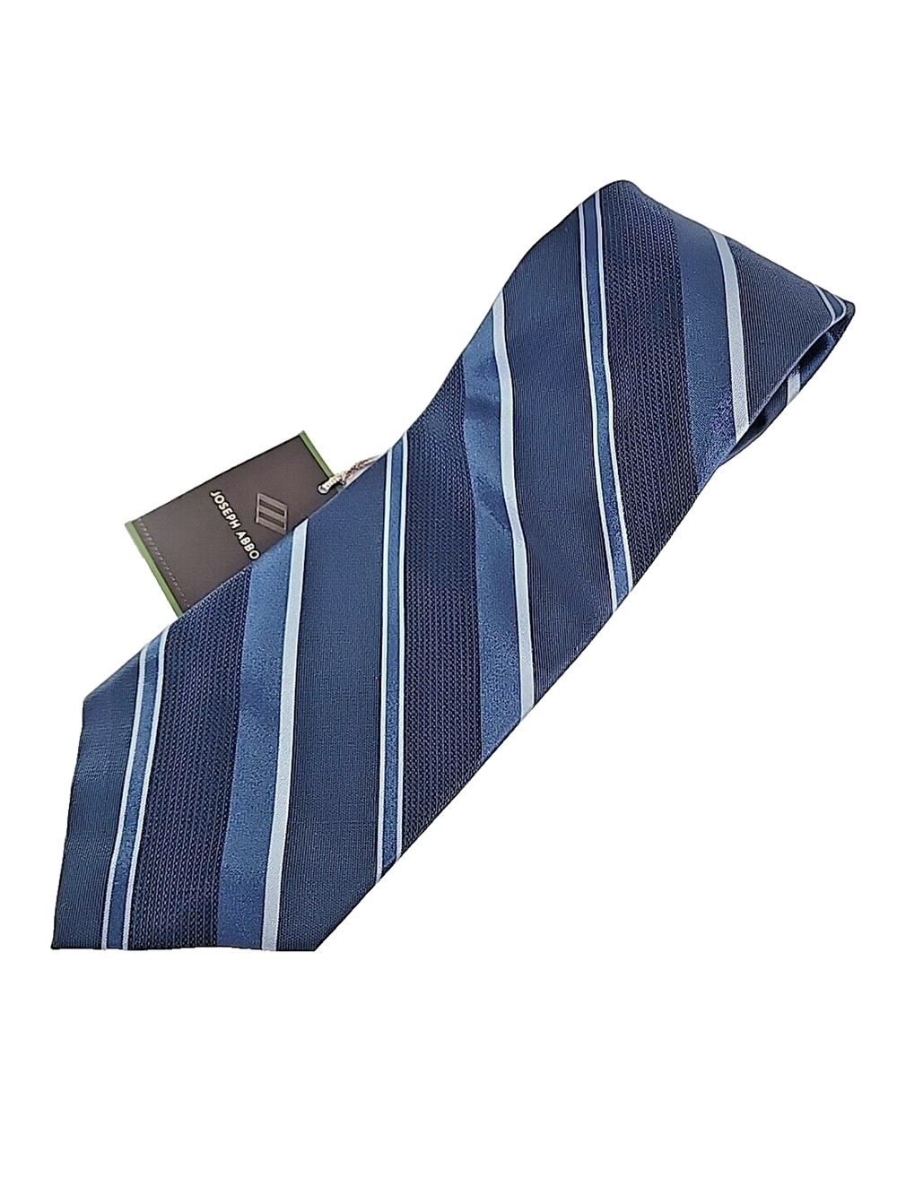 Joseph Abboud Blue Striped Silk Tie Necktie - Made in Italy - New with Tags